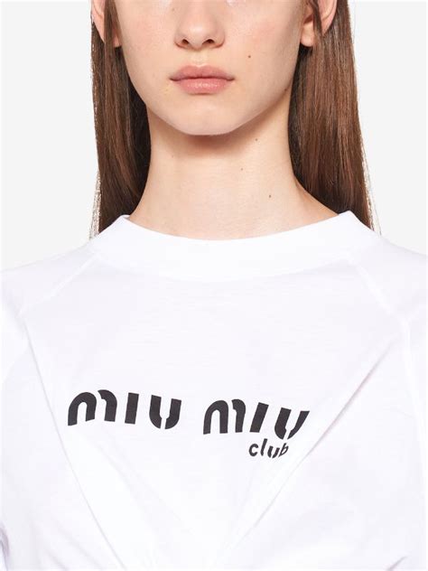 damen miu miu t shirt|miumiu t-shirts grey.